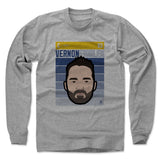 Mens Long Sleeve Heather Gray