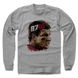 Mens Long Sleeve Heather Gray