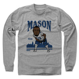 Mens Long Sleeve Heather Gray