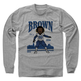 Mens Long Sleeve Heather Gray