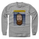Mens Long Sleeve Heather Gray