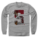 Mens Long Sleeve Heather Gray