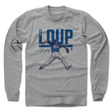 Mens Long Sleeve Heather Gray