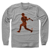 Mens Long Sleeve Heather Gray