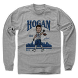 Mens Long Sleeve Heather Gray