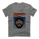 Mens Men's V-Neck Heather Gray