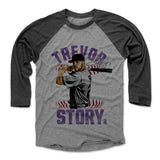 Mens Baseball T-Shirt Black / Heather Gray