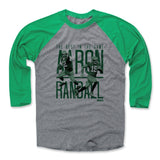 Mens Baseball T-Shirt Green / Heather Gray