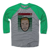 Mens Baseball T-Shirt Green / Heather Gray