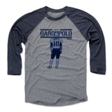 Mens Baseball T-Shirt Navy / Heather Gray