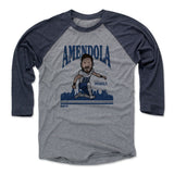 Mens Baseball T-Shirt Navy / Heather Gray