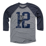 Mens Baseball T-Shirt Navy / Heather Gray