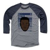 Mens Baseball T-Shirt Navy / Heather Gray