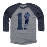 Mens Baseball T-Shirt Navy / Heather Gray