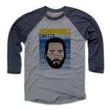 Mens Baseball T-Shirt Navy / Heather Gray
