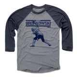 Mens Baseball T-Shirt Navy / Heather Gray