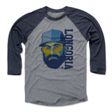 Mens Baseball T-Shirt Navy / Heather Gray