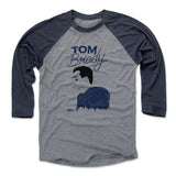 Mens Baseball T-Shirt Navy / Heather Gray