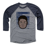Mens Baseball T-Shirt Navy / Heather Gray