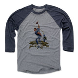Mens Baseball T-Shirt Navy / Heather Gray
