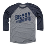 Mens Baseball T-Shirt Navy / Heather Gray