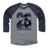 Mens Baseball T-Shirt Navy / Heather Gray
