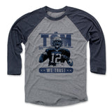 Mens Baseball T-Shirt Navy / Heather Gray