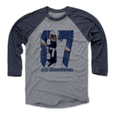 Mens Baseball T-Shirt Navy / Heather Gray