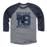 Mens Baseball T-Shirt Navy / Heather Gray