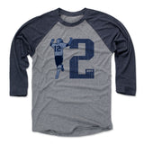 Mens Baseball T-Shirt Navy / Heather Gray