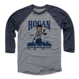 Mens Baseball T-Shirt Navy / Heather Gray