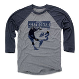 Mens Baseball T-Shirt Navy / Heather Gray