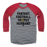 Mens Baseball T-Shirt Red / Heather Gray
