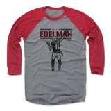 Mens Baseball T-Shirt Red / Heather Gray