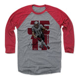 Mens Baseball T-Shirt Red / Heather Gray