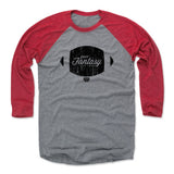 Mens Baseball T-Shirt Red / Heather Gray