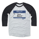 Mens Baseball T-Shirt Black / Ash