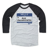 Mens Baseball T-Shirt Black / Ash