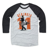 Mens Baseball T-Shirt Black / Ash