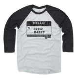 Mens Baseball T-Shirt Black / Ash