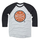 Mens Baseball T-Shirt Black / Ash