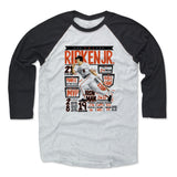 Mens Baseball T-Shirt Black / Ash