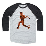 Mens Baseball T-Shirt Black / Ash