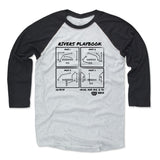 Mens Baseball T-Shirt Black / Ash