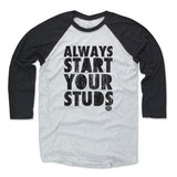 Mens Baseball T-Shirt Black / Ash