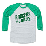 Mens Baseball T-Shirt Green / Ash