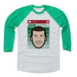 Mens Baseball T-Shirt Green / Ash