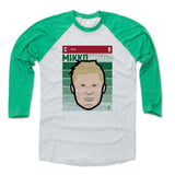 Mens Baseball T-Shirt Green / Ash