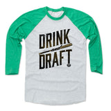 Mens Baseball T-Shirt Green / Ash