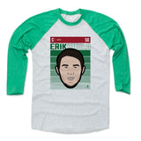 Mens Baseball T-Shirt Green / Ash